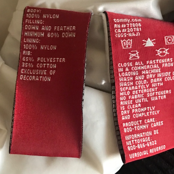 Tommy Hilfiger Denim vest, Mens Large, Vintage red tag, down and feather - Picture 6 of 6